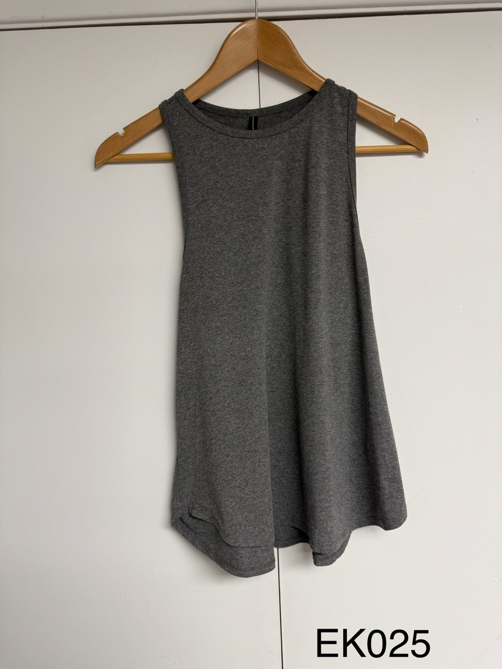 Carbon38 Heather Gray Racerback Swing Tank Made in USA Size Small